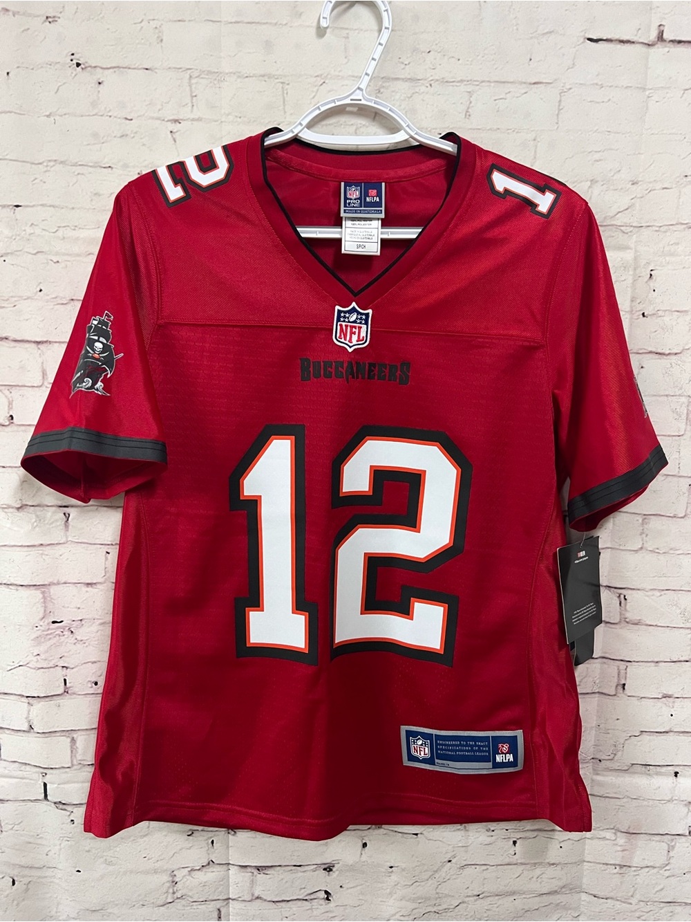 NFL Pro Line Tampa Bay Buccaneers #12 Jersey Women Size Small Red Tom Brady NWT